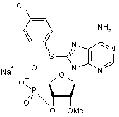 8-(4-Chlorophenylthio)-2’-O-methyladenosine 3’-5’-cyclic monophosphate sodium salt