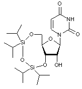 3’-5’-O-(1-1-3-3-Tetraisopropyl-1-3-disiloxanediyl)uridine