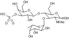 2-Acetamido-2-deoxy-4-O-(3-sulfo-α-D-galactopyranosyl)-3-O-(α-L-fucopyranosyl)-D-glucopyranose