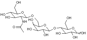4-O-(6-O-[2-Acetamido-2-deoxy-β-D-glucopyranosyl]-β-D-galactopyranosyl)-D-glucopyranose