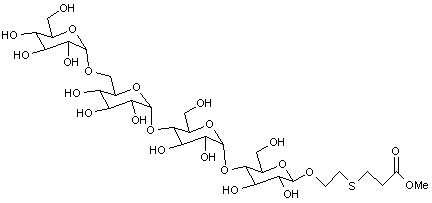 Carbomethoxyethylthioethyl 4-O-(4-O-[6-O-<sup>a-D-glucopyranosyl</sup>-α-D-glucopyranosyl]-α-D-glucopyranosyl)-β-D-glucopyranoside
