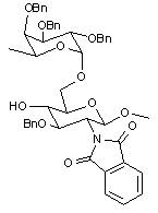 Methyl 3-O-benzyl-6-O-(2-3-4-tri-O-benzyl-α-L-fucopyranosyl)-2-deoxy-2-phthalimido-β-D-glucopyranoside