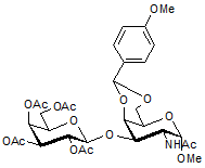 Methyl 2-acetamido-2-deoxy-4-6-anisolydene-3-O-[b-D- (2-3-4-6-tetra-O-acetyl) galactopyranosyl]-α-D-galactopyranoside