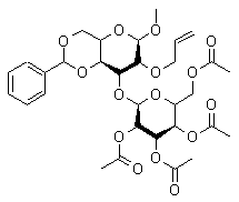 Methyl 2-O-allyl-4-6-O-benzylidene-3-O-(2’-3’-4’-6’-tetra-O-acetyl-α-D-mannopyranosyl)-α-D-mannopyranoside