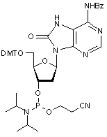 N6-Benzoyl-2’-deoxy-5’-O-DMT-8-oxoadenosine 3’-CE phosphoramidite