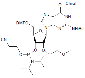 5’-O-DMT-N2-isobutyryl-2’-O-(2-methoxyethyl)-guanosine 3’-CE phosphoramidite