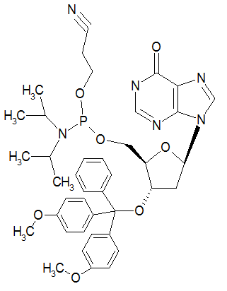 5’-O-[(N,N-diisopropylamino)-(2-cyanoethoxy)phosphinyl]- 3’-O-(4,4’-dimethoxytrityl)-2’-deoxyinosine