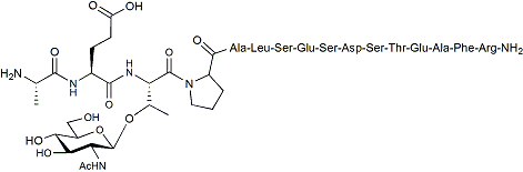 AET(Î²-O-GlcNAc)PALSESDSTEAFR-NH2