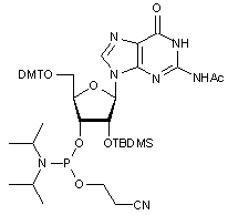 N2-Acetyl-2’-O-tert-butyldimethylsilyl-5’-O-DMT-guanosine 3’-CE  phosphoramidite