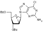 2-Amino-6-chloro-9-(2-deoxy-3,5-di-O-benzoyl-2-fluoro-β-D-arabinofuranosyl)purine