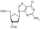  2-Amino-6-chloro-9-(2’-deoxy-3’,5’-di-O-toluoyl-β-D-ribofuranosyl)purine