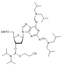  2-Amino-2’-deoxy-N2,N6-bis(diisobutylaminomethylidene)-5’-O-DMT-adenosine 3’-CE phosphoramidite