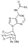  1,5-Anhydro-3-O-benzoyl-4,6-O-benzylidene-2-deoxy-2-(N6-benzoyladenin-1-yl)-D-altro-hexitol