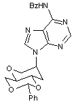 1,5-Anhydro-4,6-O-benzylidene-2,3-dideoxy-2-(N6-benzoyladenin-1-yl)-D-glucitol