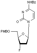 5’-O-p-Anisoyl-N4-benzoyl-3’-fluoro-2’,3’-dideoxy-D-cytidine