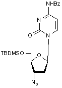 3’-Azido-N4-benzoyl-5’-O-tert-butyldimethylsilyl-2’,3’-dideoxycytidine