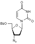 3’-Azido-5’-O-benzoyl-2’,3’-dideoxyuridine