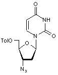 3’-Azido-2’,3’-dideoxy-5’-O-p-toluoyluridine
