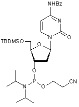  N4-Benzoyl-5’-O-tert-butyldimethylsilyl-2’-deoxycytidine 3’-CE phosphoramidite