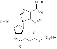 N6-Benzoyl-9-(2’-deoxy-5’-O-DMT-2’-fluoro-β-D-arabinofuranosyl)adenine 3’-O-succinate triethylammonium salt