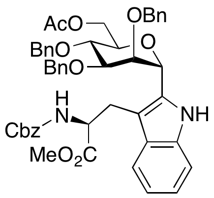 2-[6-O-Acetyl-2,3,4-tris-O-(phenylmethyl)-α-D-mannopyranosyl]-N-carbobenzoxy-L-tryptophan methyl ester