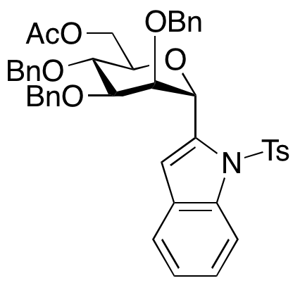 2-[6-O-Acetyl-2,3,4-tris-O-(phenylmethyl)-α-D-mannopyranosyl]-1-[(4-methylphenyl)sulfonyl]-1H-indole
