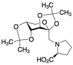 1-[1-Deoxy-2,3:4,5-bis-O-(1-methylethylidene)- β-D-fructopyranos-1-yl]-L-proline