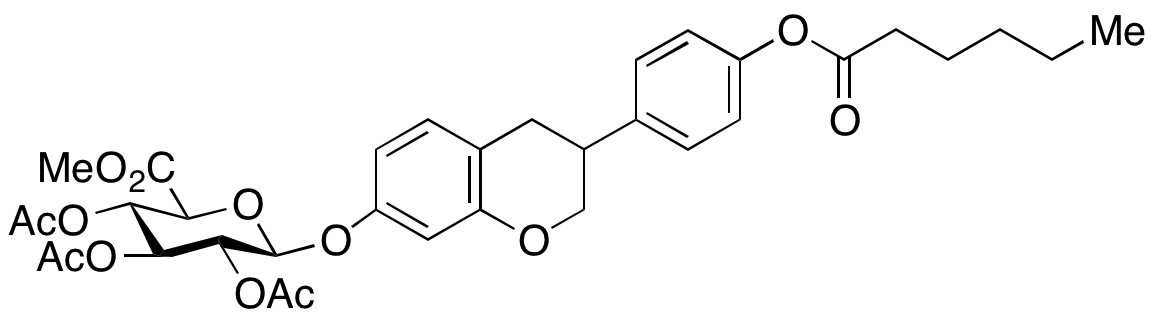 (R,S)-Equol Hexanoate 3,4-O-Triacetyl-4’-O- β-D-glucuronide Methyl Ester 