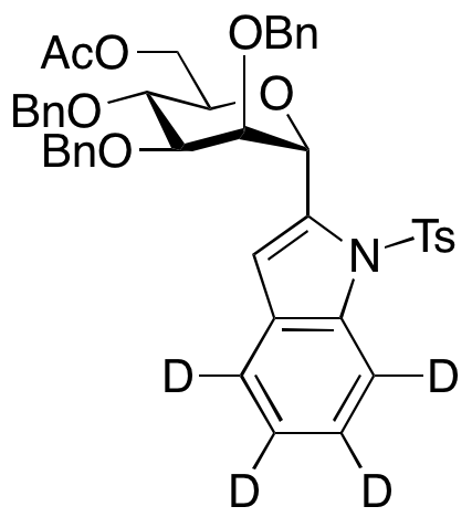 2-[6-O-Acetyl-2,3,4-tris-O-(phenylmethyl)-α-D-mannopyranosyl]-1-[(4-methylphenyl)sulfonyl]-1H-indole-d<sub>4</sub>