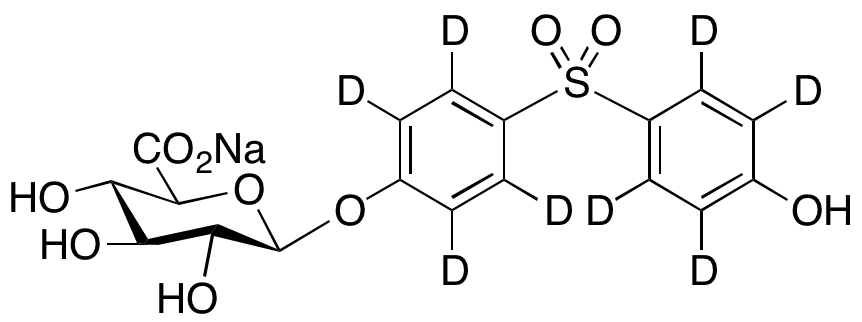Bis(4-hydroxyphenyl) Sulfone O- β-D-Glucuronide-d<sub>8</sub> sodium salt